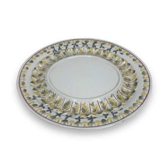 Hand Painted Vintage Italian Faience Footed Porcelain Tureen W/ Underplate Italy - Picture 3 of 15